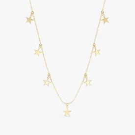 Dainty Star Drop Necklace, Stella