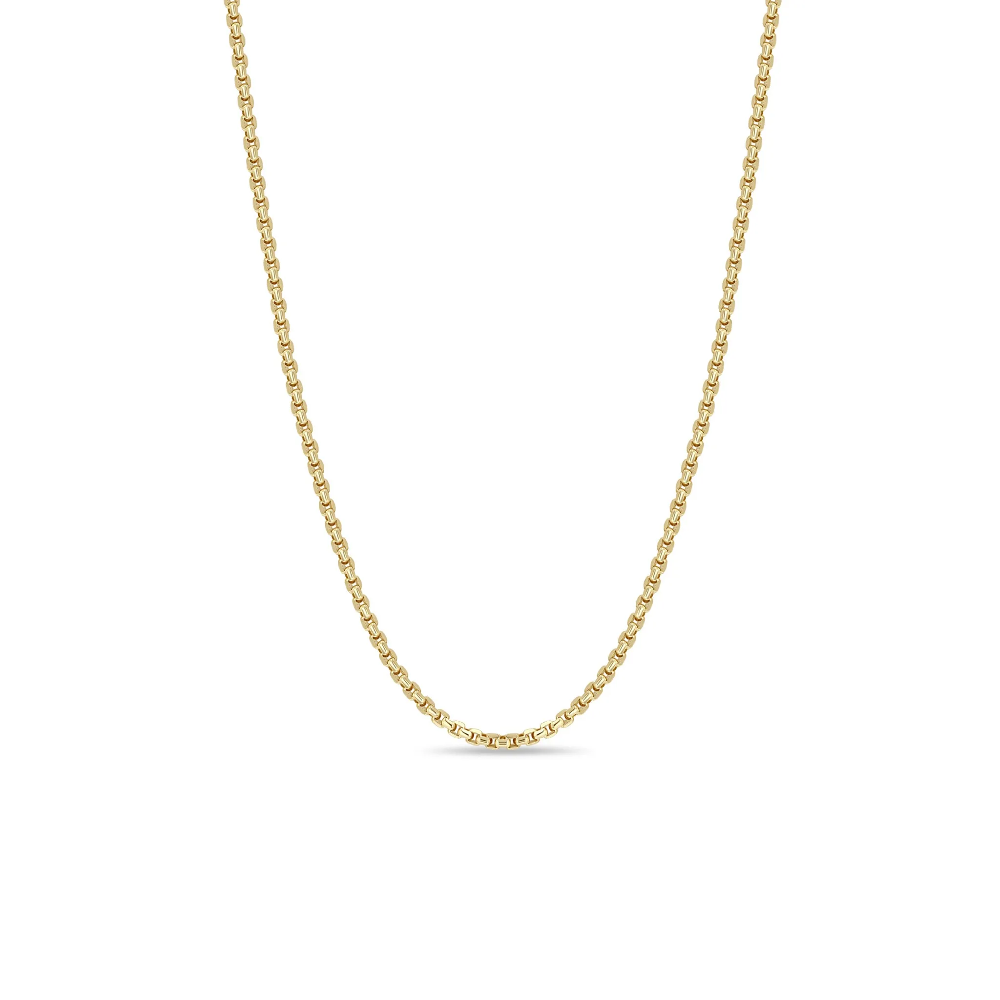 14k Gold Small Box Chain Necklace