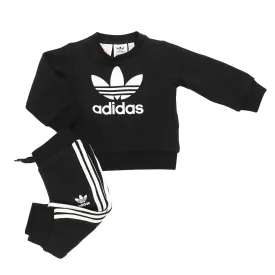 Adidas Infant Trefoil Crew Set Anzug ED7679 - schwarz-weiss