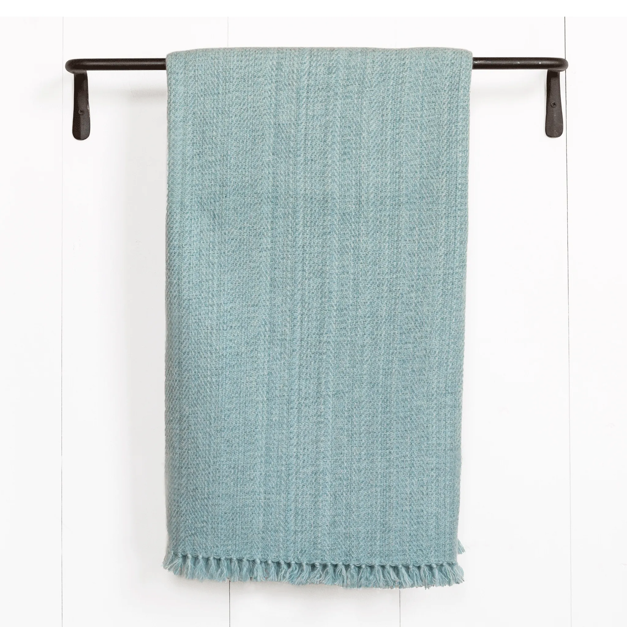 Aquamarine Handwoven Cashmere Throw