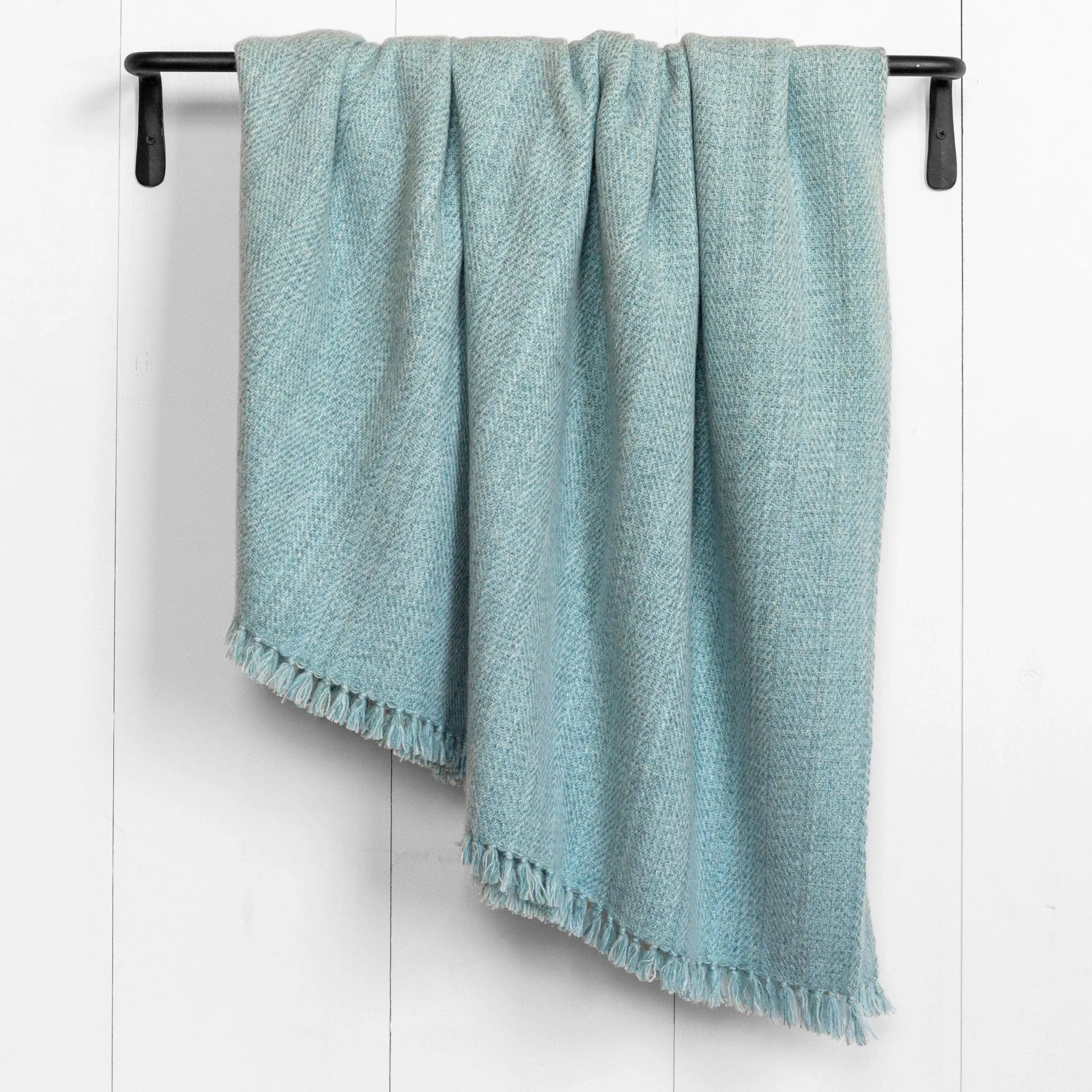 Aquamarine Handwoven Cashmere Throw