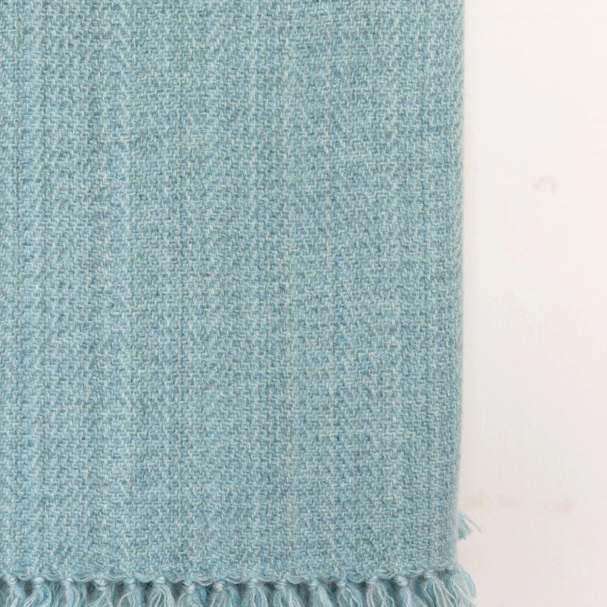 Aquamarine Handwoven Cashmere Throw