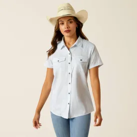 Ariat Ladies VenTEK Short Sleeve Shirt - Distressed Stripe - 10051373