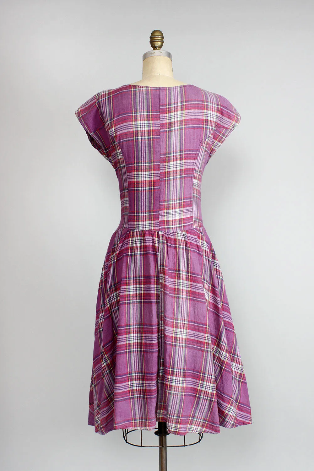 Ashanti Plaid Applique Dress M/L