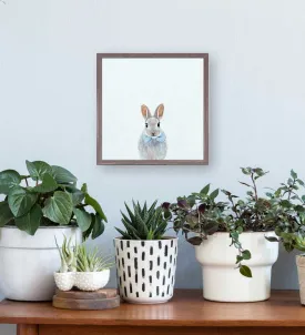 Baby Bunny With Bow Tie Mini Framed Canvas