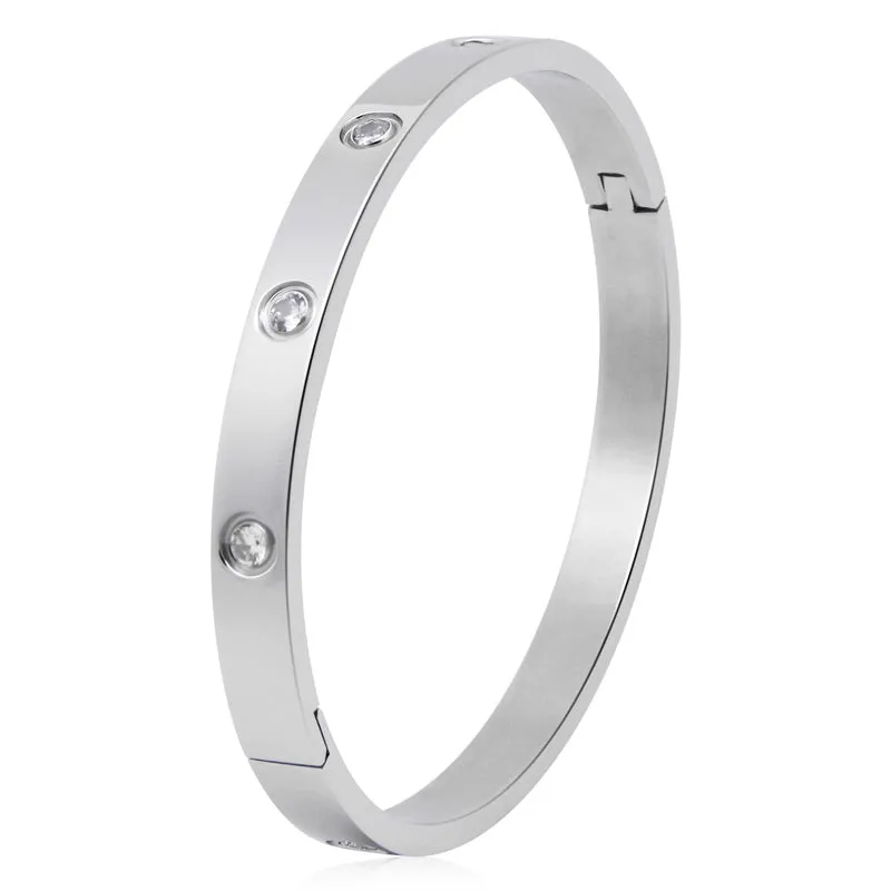 Bergen Silver Bangle Bracelet