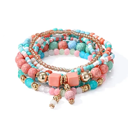 BerriesJam - 2024 Stackable Cute Beaded Layering Strand Statement Bracelet