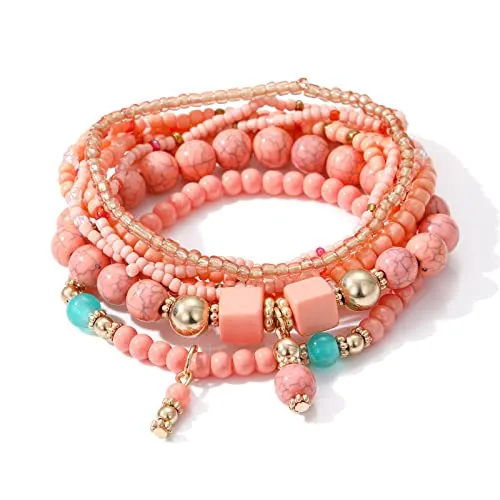 BerriesJam - 2024 Stackable Cute Beaded Layering Strand Statement Bracelet