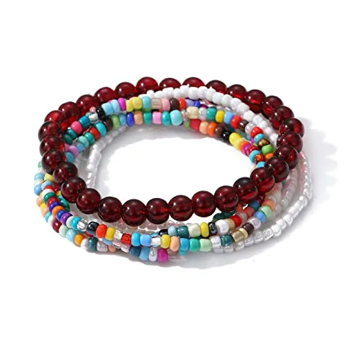 BerriesJam - 2024 Stackable Cute Beaded Layering Strand Statement Bracelet