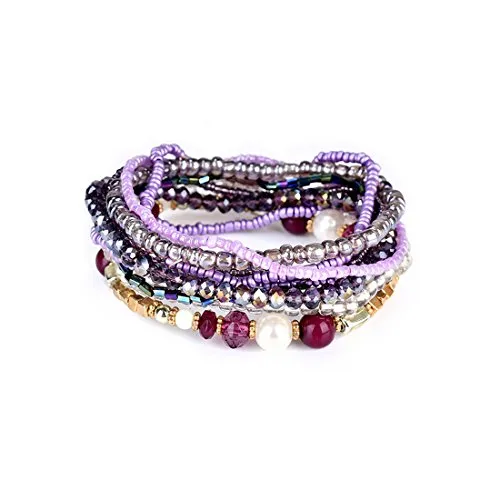 BerriesJam - 2024 Stackable Cute Beaded Layering Strand Statement Bracelet