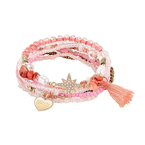 BerriesJam - 2024 Stackable Cute Beaded Layering Strand Statement Bracelet