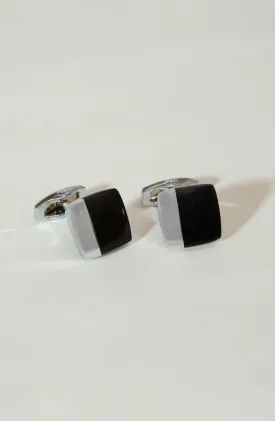 Black Silver Cufflinks