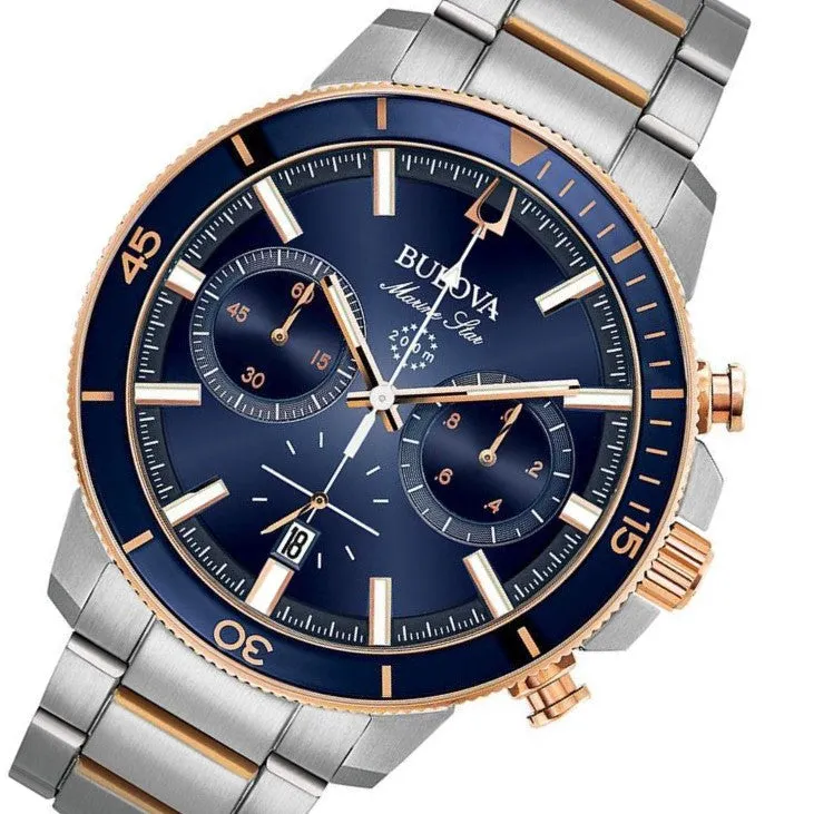 Bulova Marine Star Gents Multi Function Dual-Tone Steel Men's Watch - 98B301