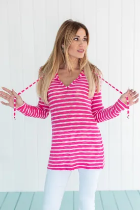 Cabana Hooded Cover Up Fuchsia