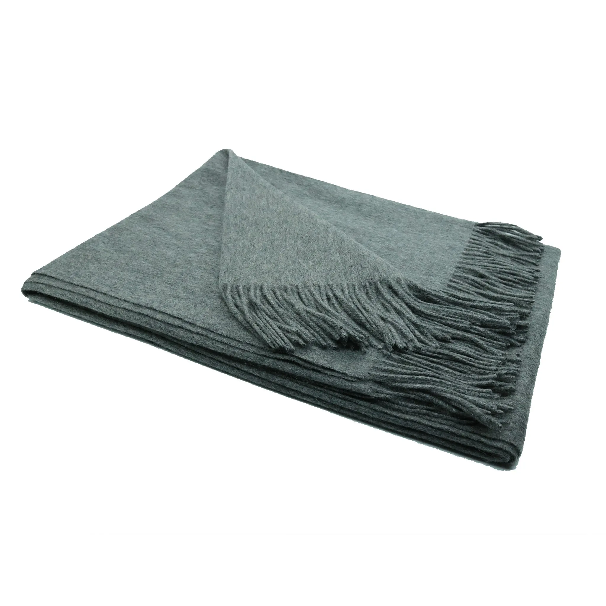 CASHMERE WOVEN THROW WITH FRINGES