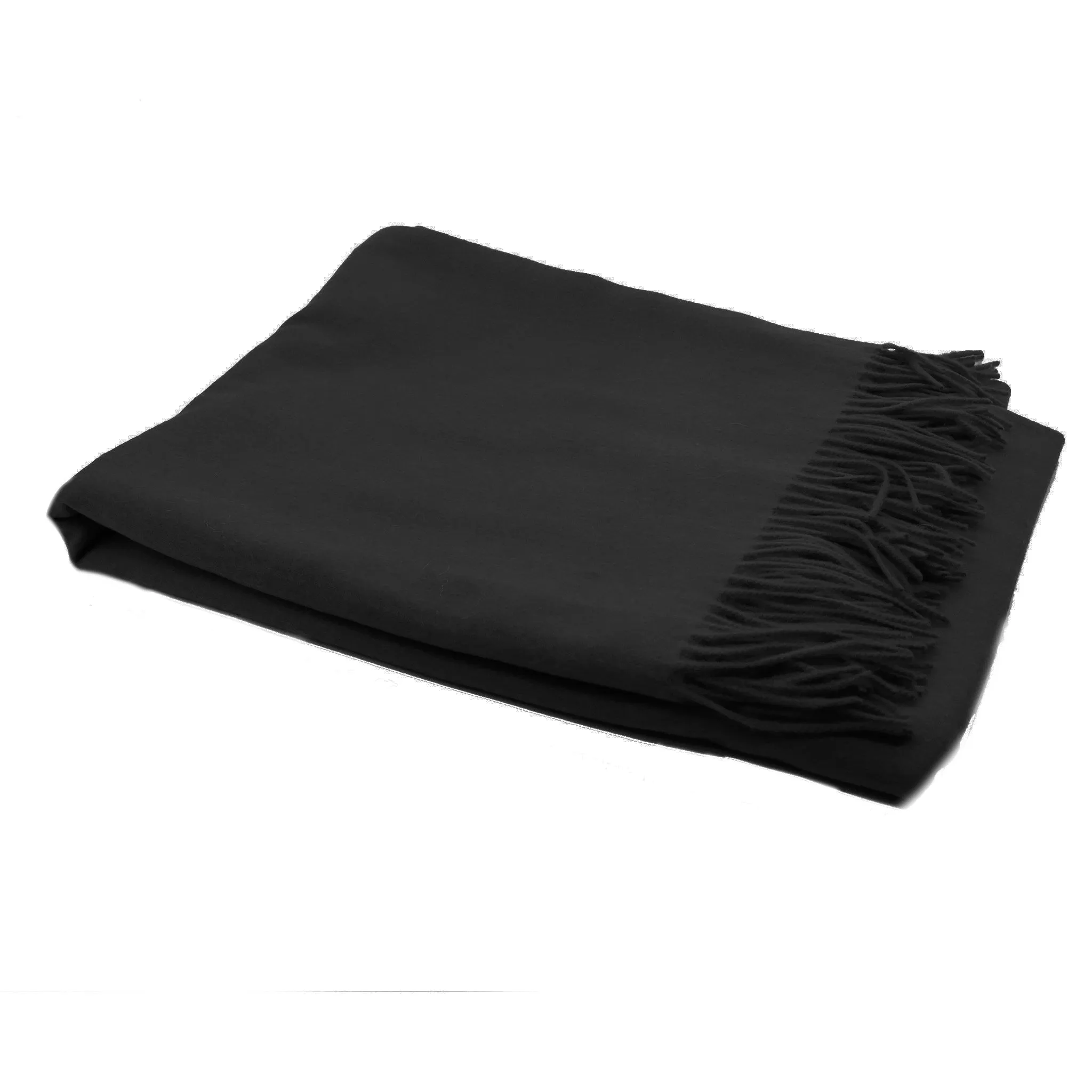 CASHMERE WOVEN THROW WITH FRINGES