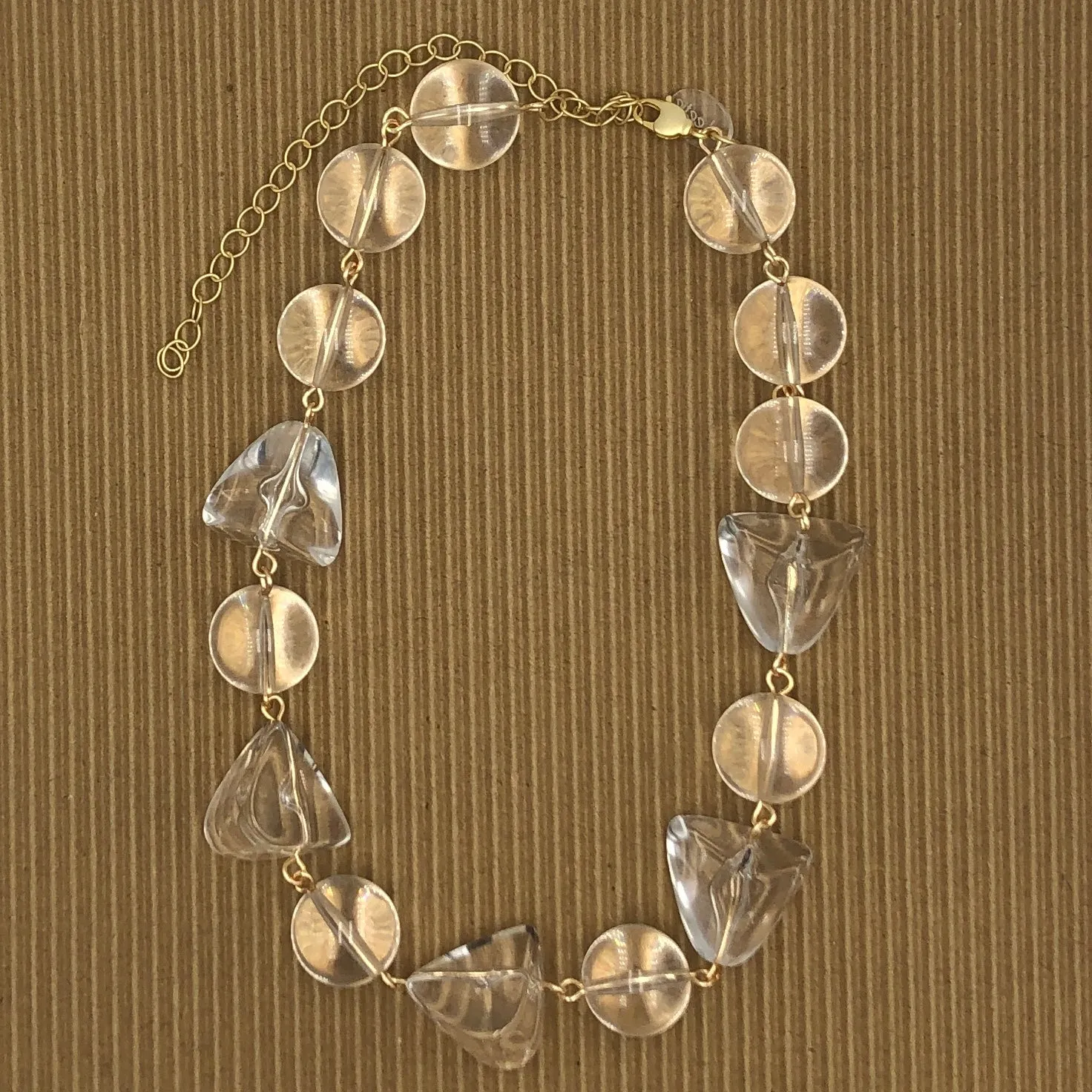 Clear Pyramid Lucite Amelia Necklace