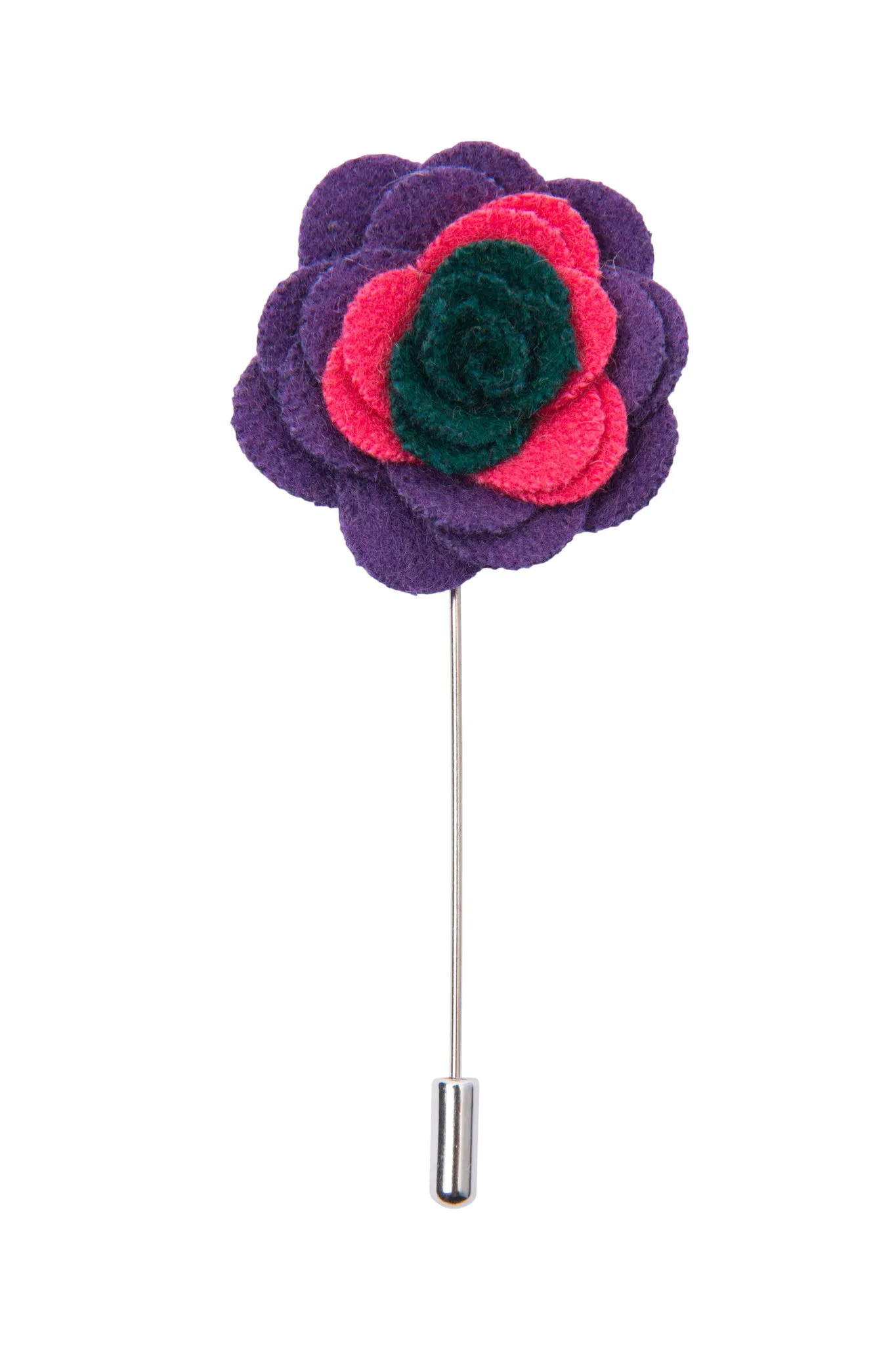 Concord Lapel Flower, Pink / Purple / Green