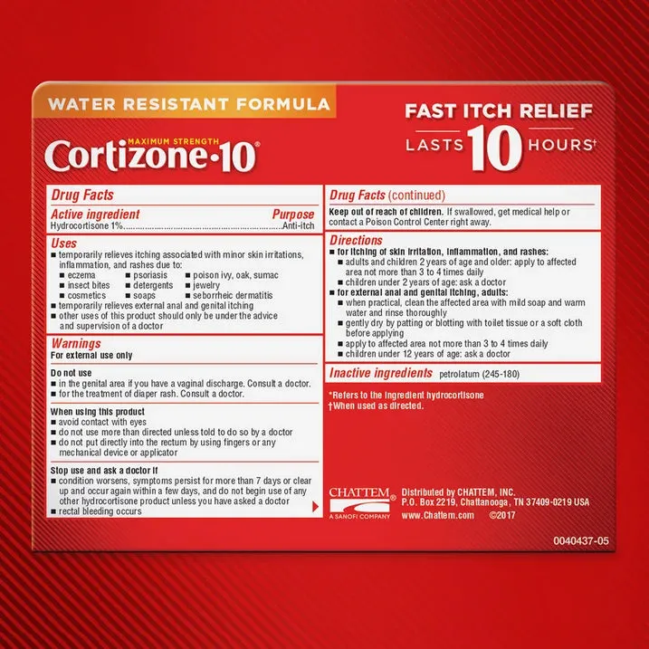 Cortizone 10 Water Resistant Anti-Itch Ointment