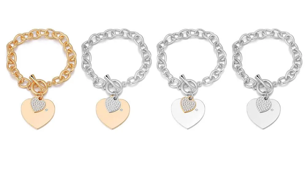 DOUBLE HEART CHAINS OF LOVE BRACELET