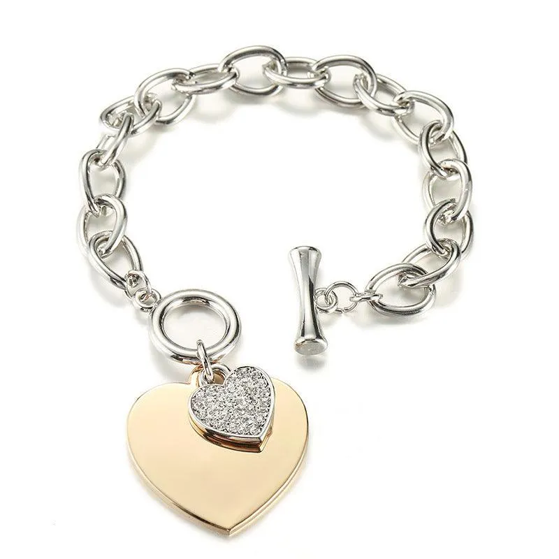 DOUBLE HEART CHAINS OF LOVE BRACELET