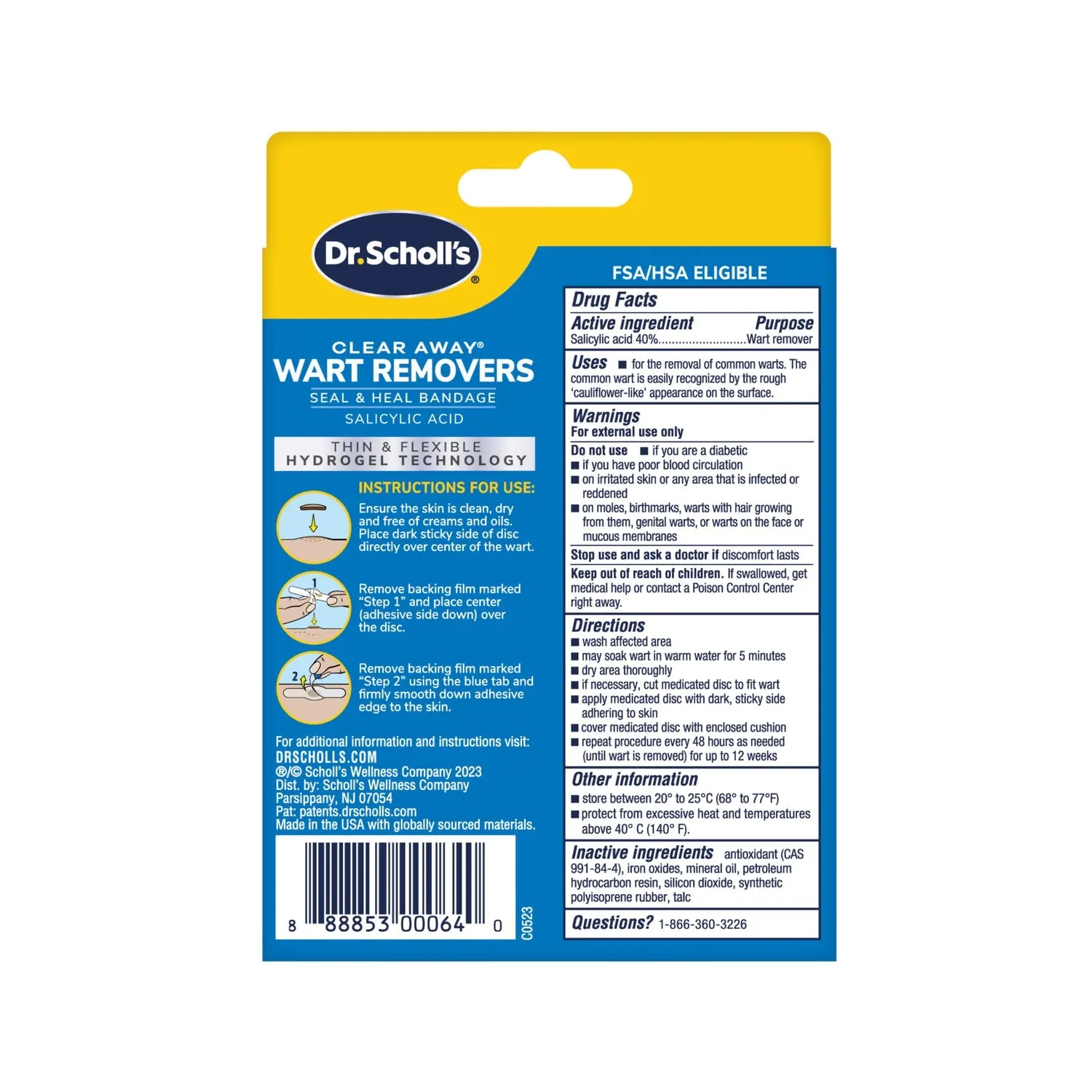 Dr. Scholl's Clear Away Wart Remover Hydrogel Bandage