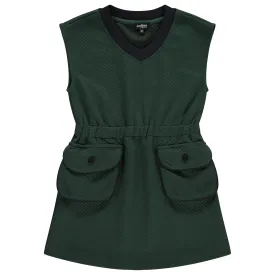 dress jumper quilted cinched - forest