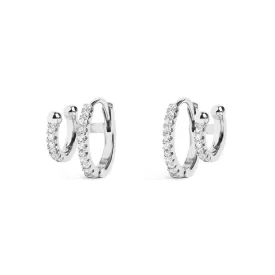 Ear Cuff Spark Silver Hoop Earrings