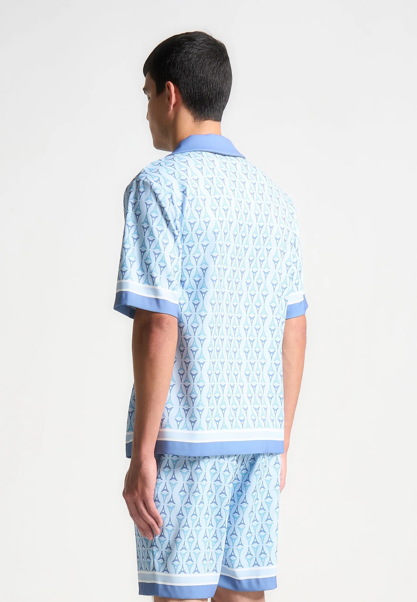 Eiffel Monogram Resort Shirt - Blue