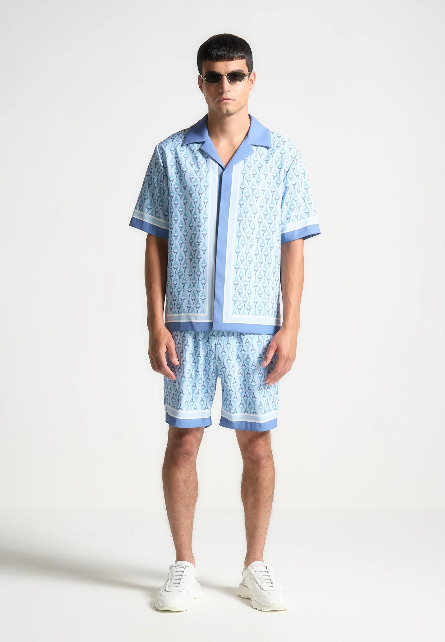 Eiffel Monogram Resort Shirt - Blue