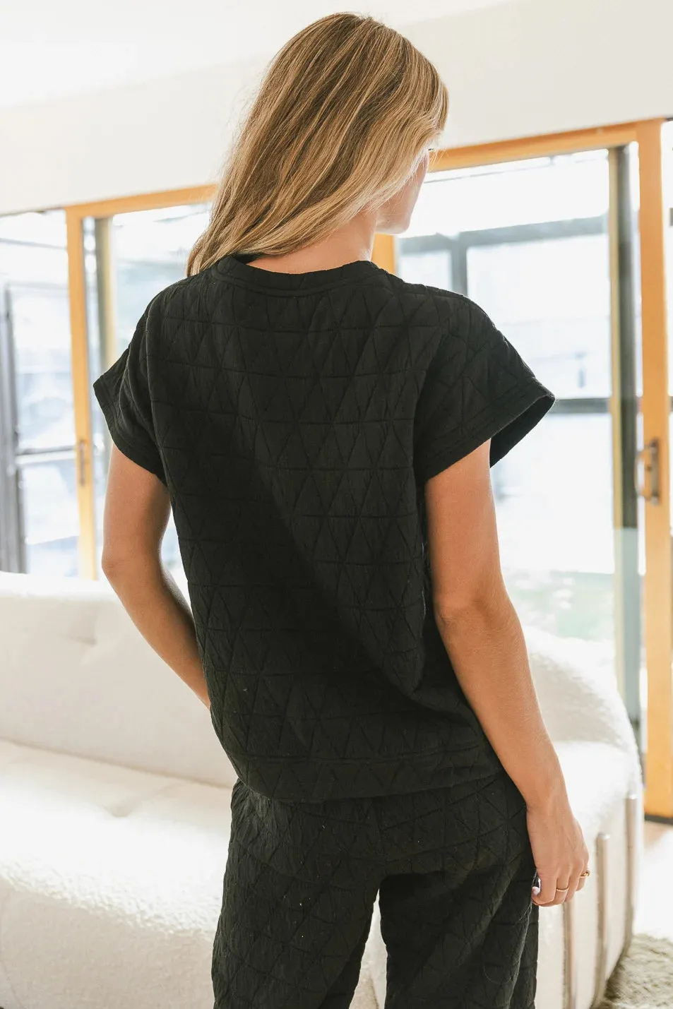 Elora Quilted Top in Black - FINAL SALE