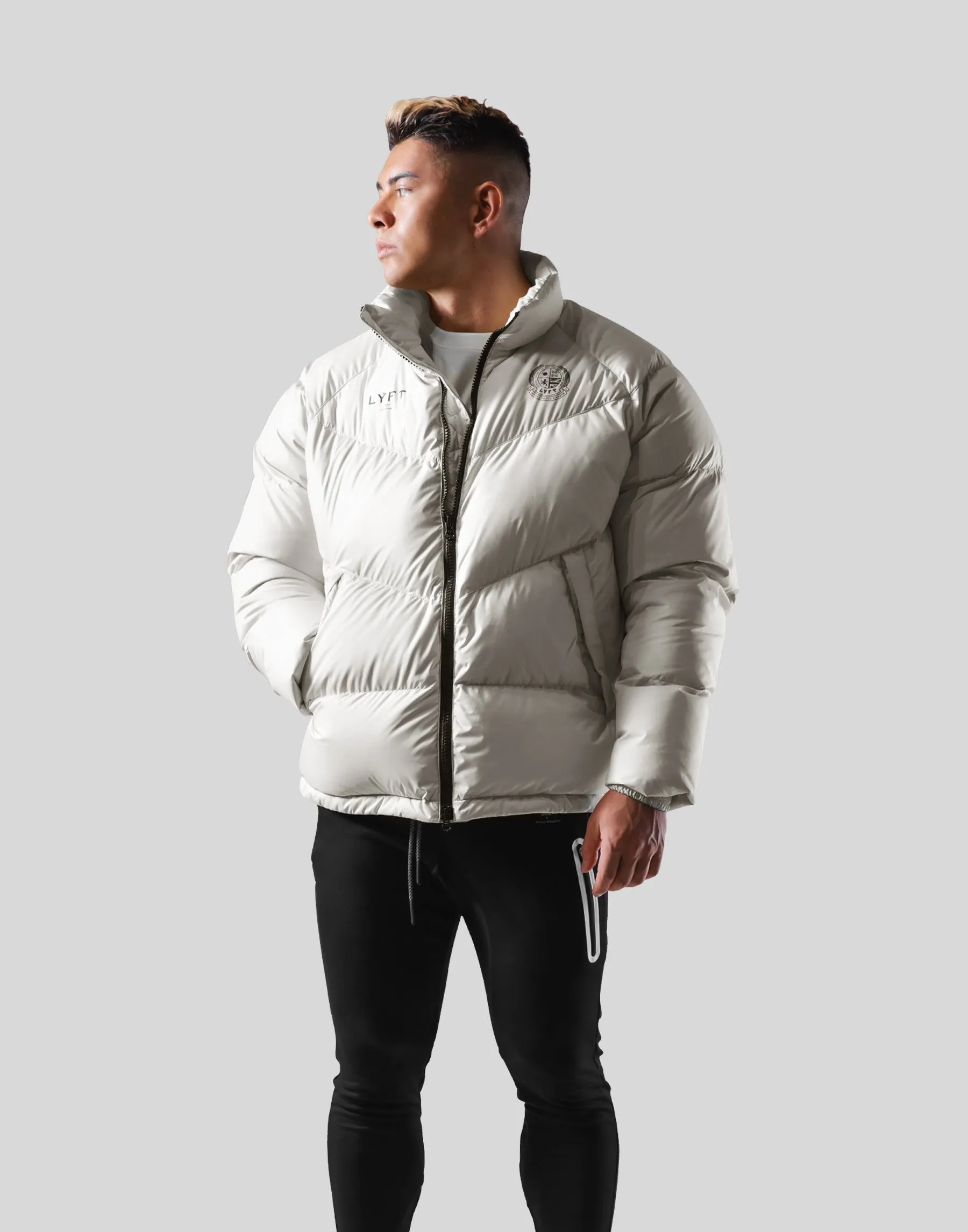 Emblem Genuine Down Jacket - White