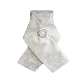 Equetech Paisley Pre-Tied Stock (White)