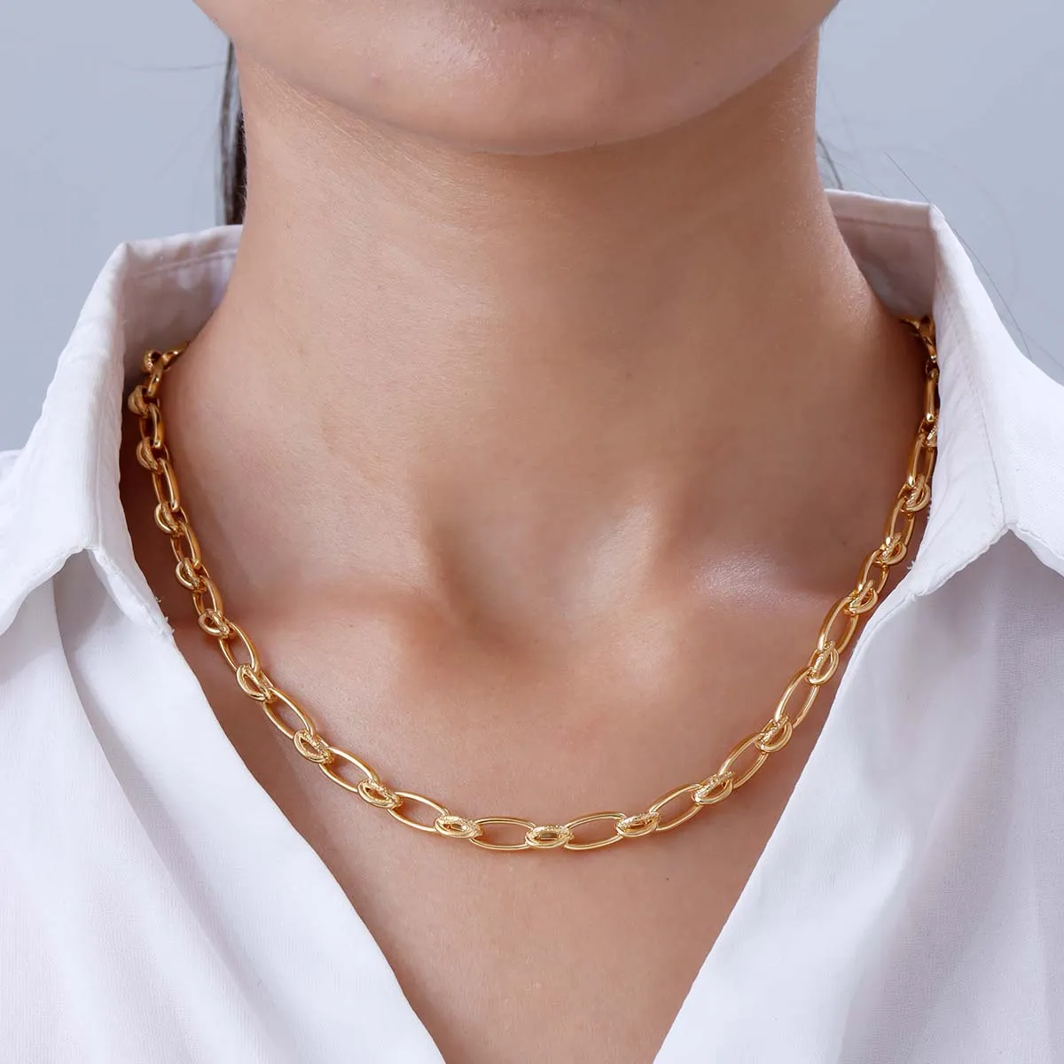 Grecian Allegro Link Layering Chain