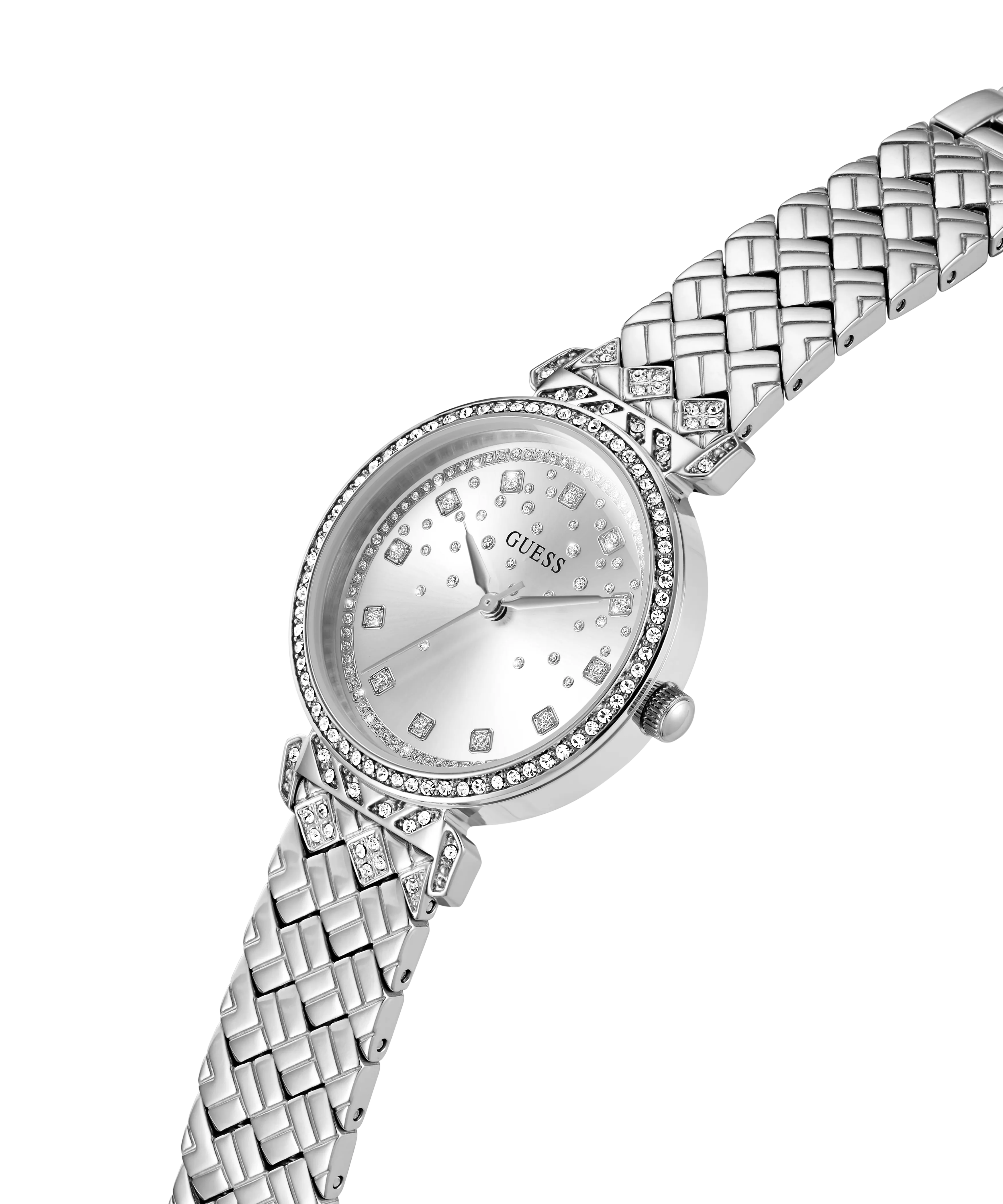 GUESS Ladies Silver Tone Analog Watch