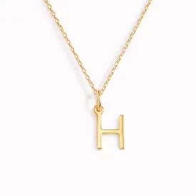 H Necklace / Gold Initial Necklace