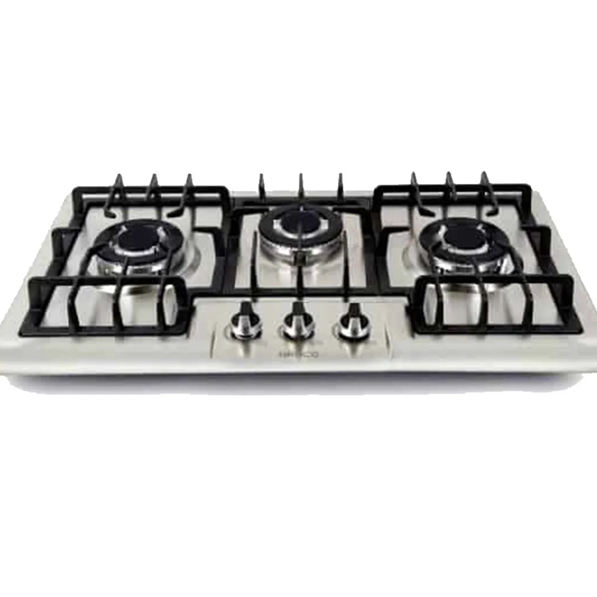 Hanco Regular Hob Stainless Steel Body	Model 781 3 Burner, 800 mm,  Steel, Heavy Grill, Sabaf Burner, -AAA.