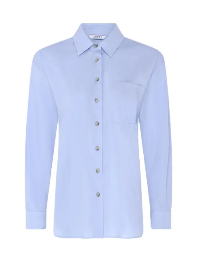 Haydon Boyfriend Shirt in Blue