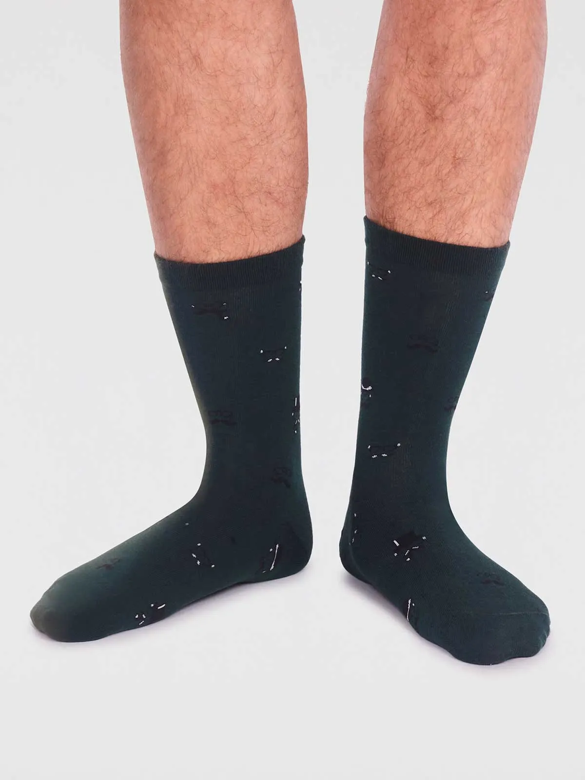 Jett Organic Cotton Smart Socks - Forest Green