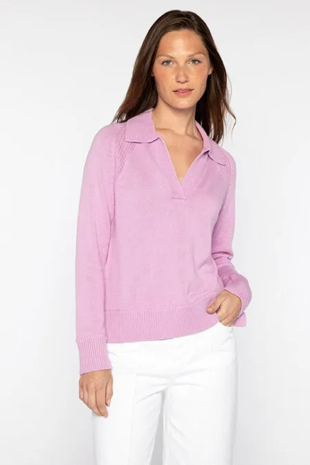 Kinross Cashmere Splitneck Polo