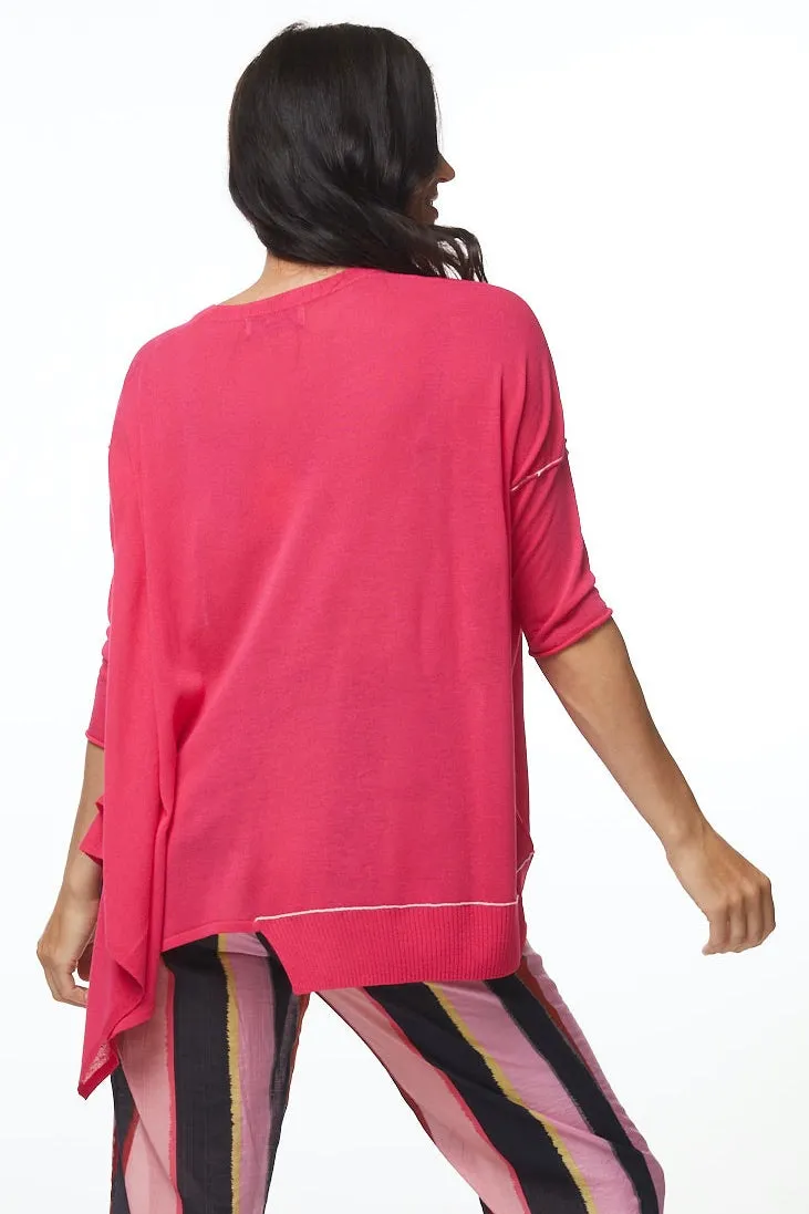 LD & Co - Asymmetric Top - Fuchsia - LC5562