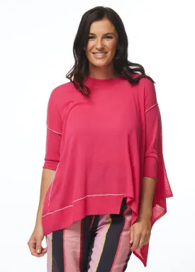 LD & Co - Asymmetric Top - Fuchsia - LC5562