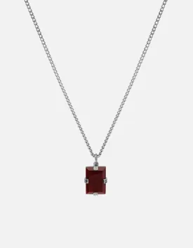 Lennox Cornelian Necklace, Sterling Silver