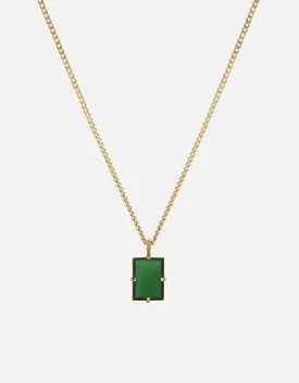 Lennox Necklace, Gold Vermeil/Green