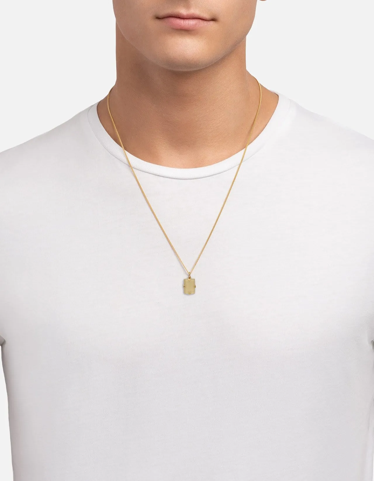 Lennox Quartz Necklace, Gold Vermeil