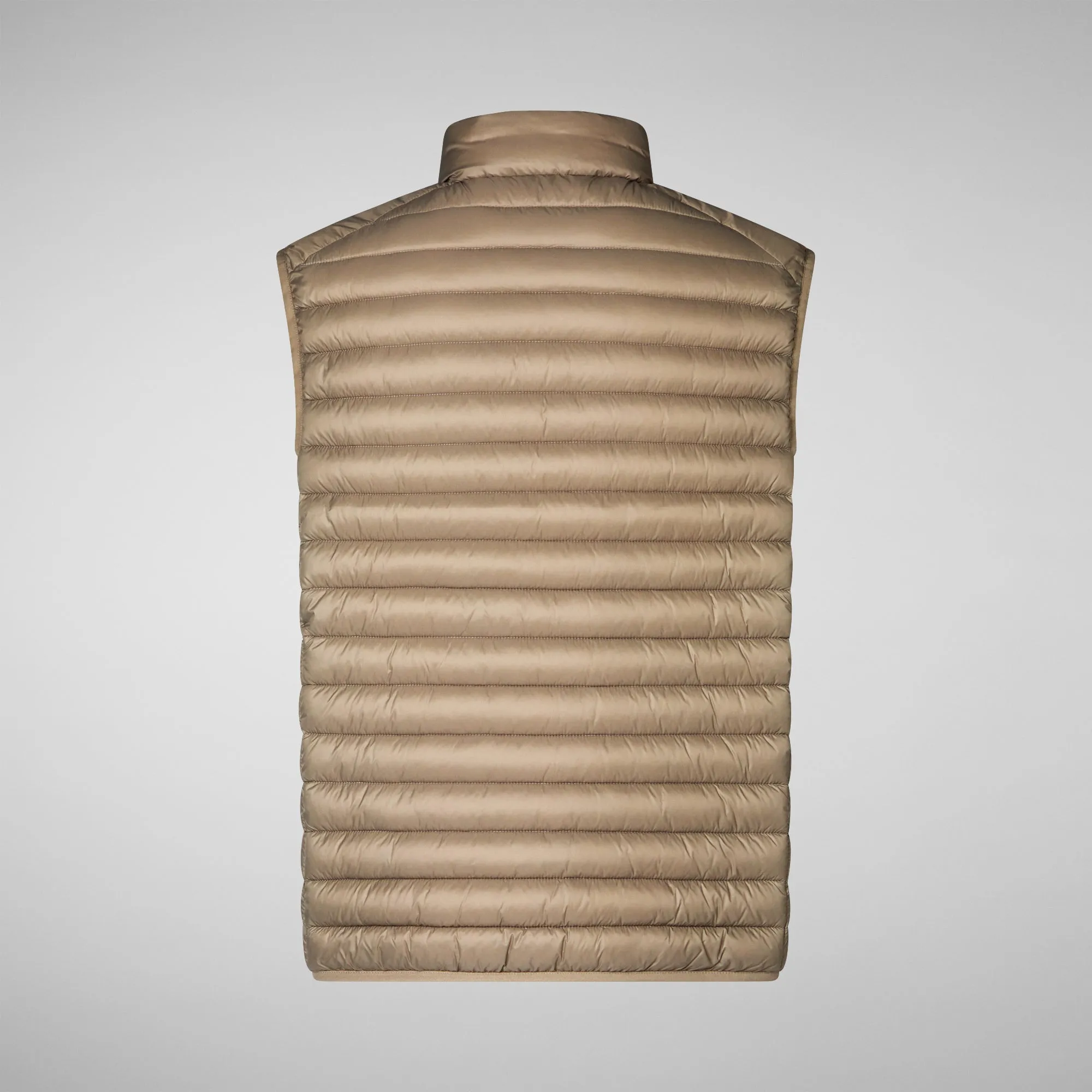 Man's quilted gilet Adam in elephant grey