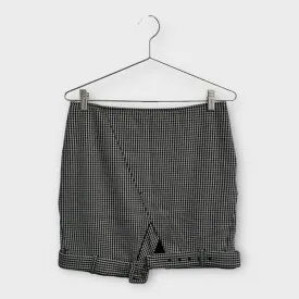 Martine Rose Black & White Houndstooth Upside Down Skirt