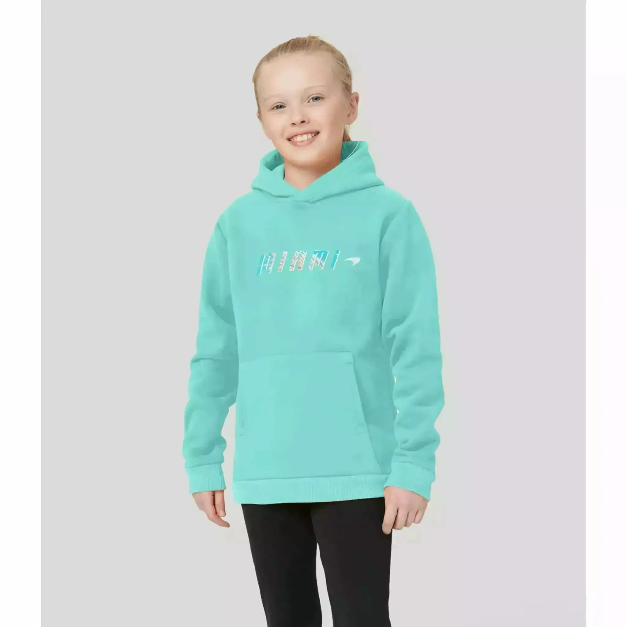 McLaren F1 Kids Miami Miami Palm Graphic Hoodie-Black/Aqua Sky