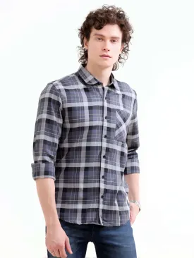 Melfi teal dupplin check shirt