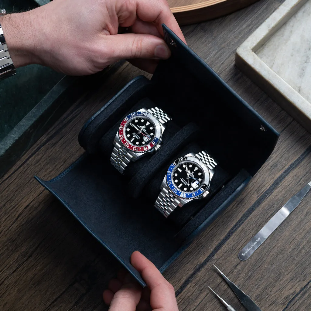 Navy Watch Roll – Two Watches